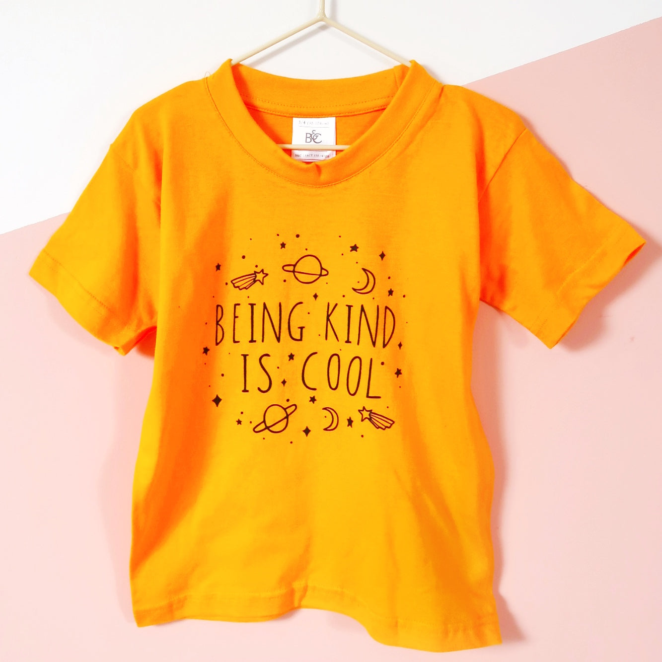 kids being kind is cool t-shirt - yellow