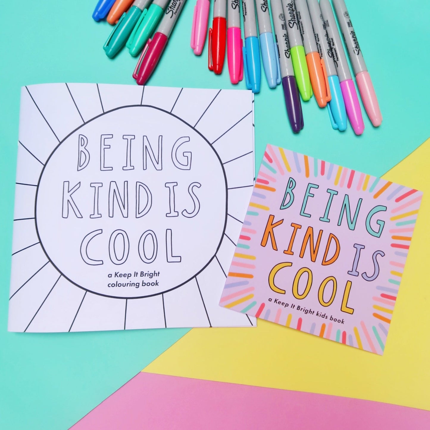 Being Kind Is Cool kids book - a book about kindness - colouring book