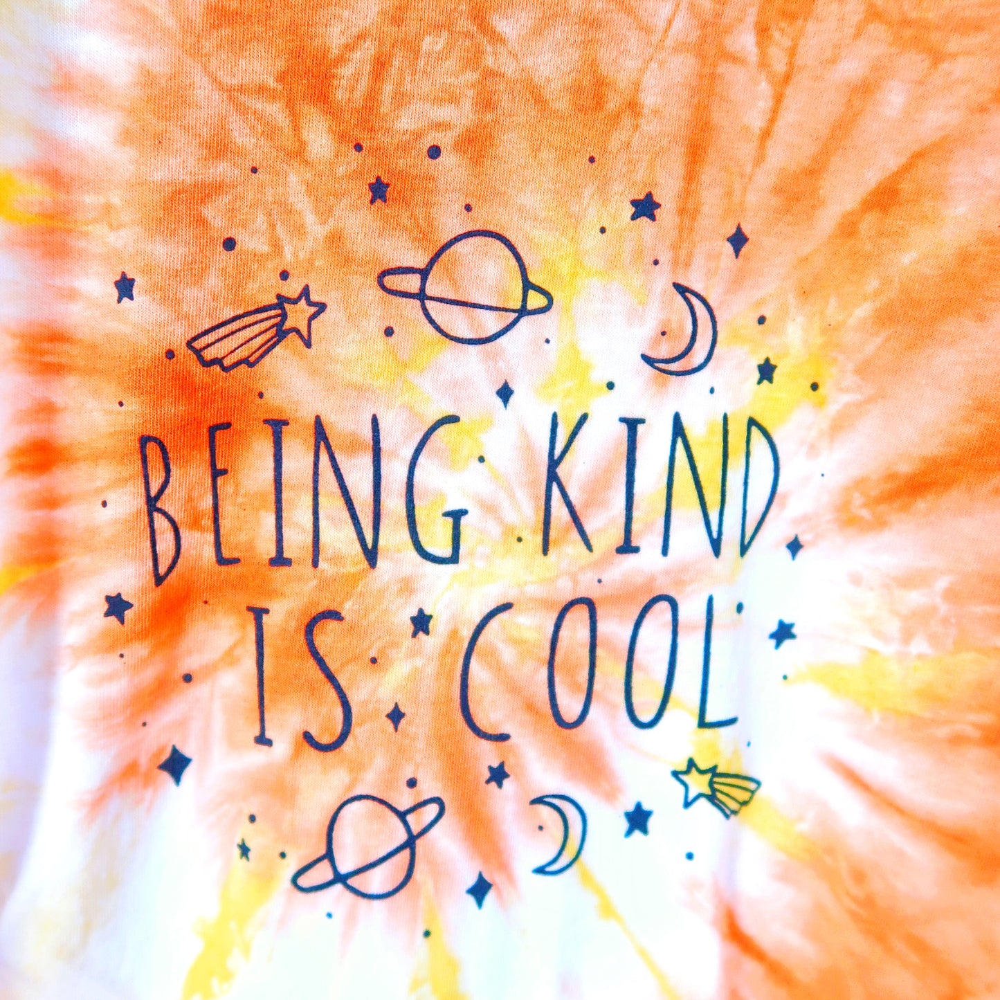 kids being kind is cool tie dye t-shirt - orange