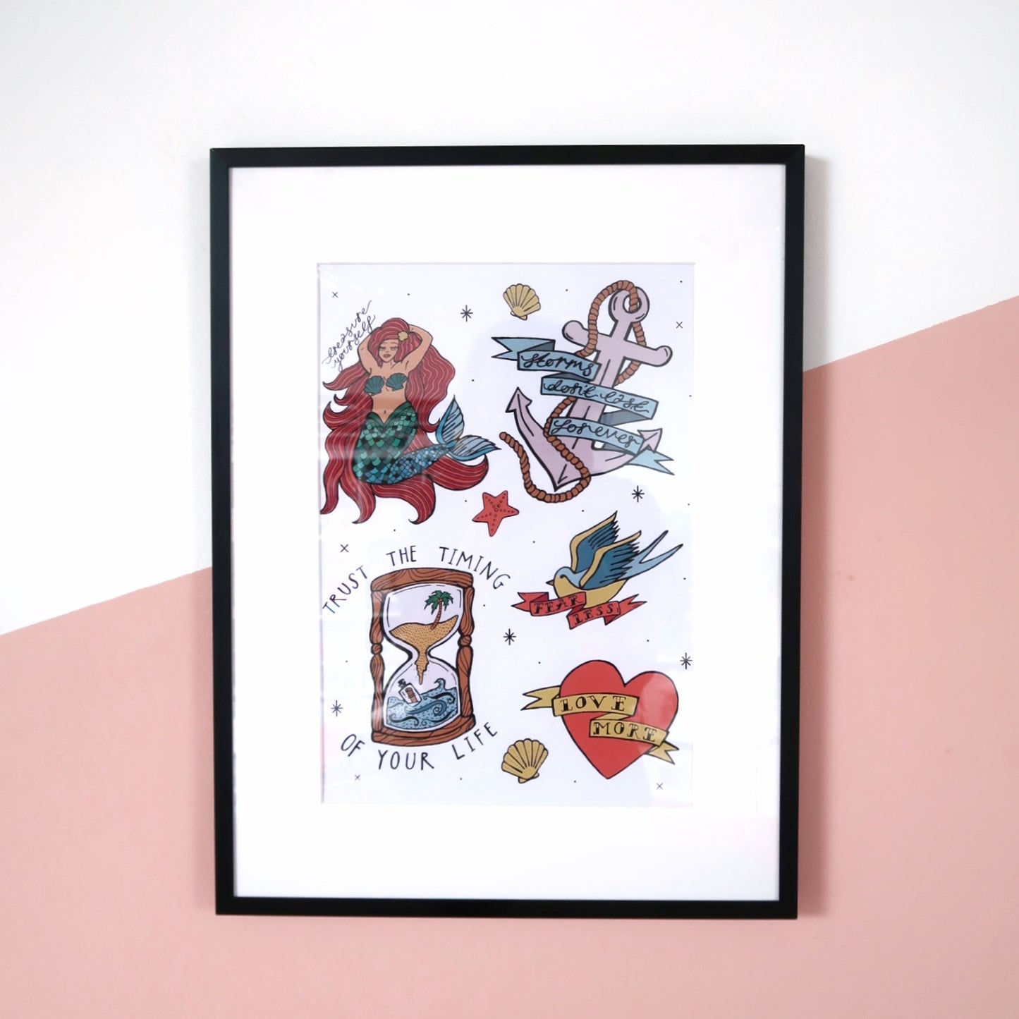 nautical flash sheet - A4 print - white