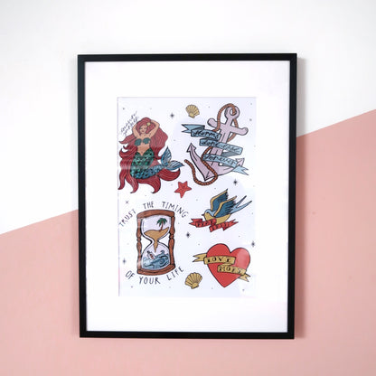 nautical flash sheet - A4 print - white