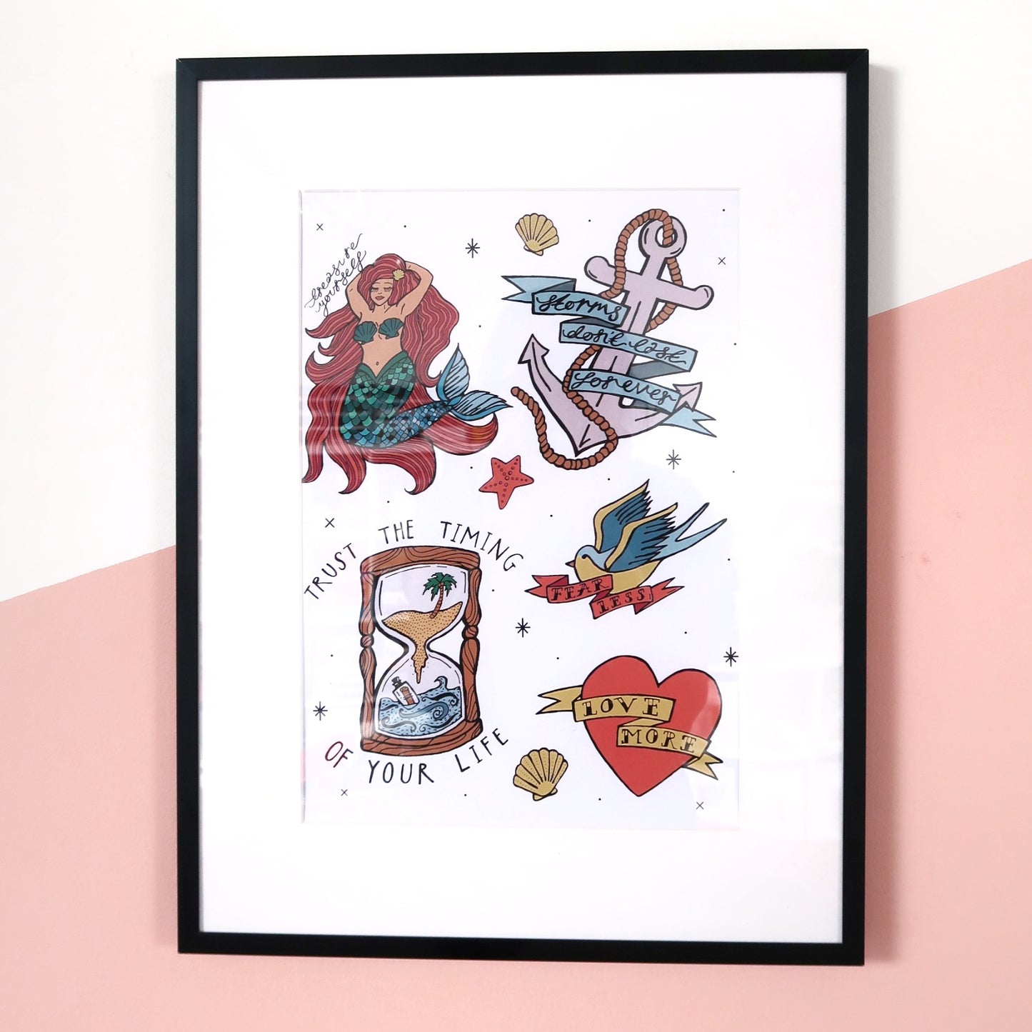 nautical flash sheet - A4 print - white