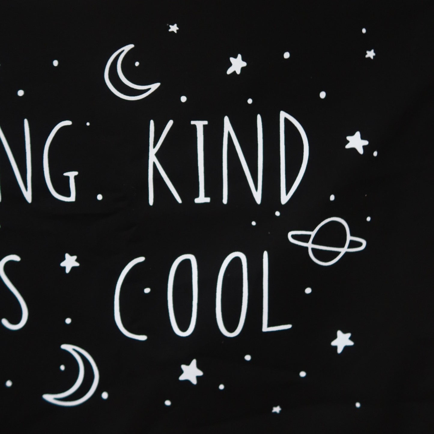 being kind is cool horizontal wall hanging - black