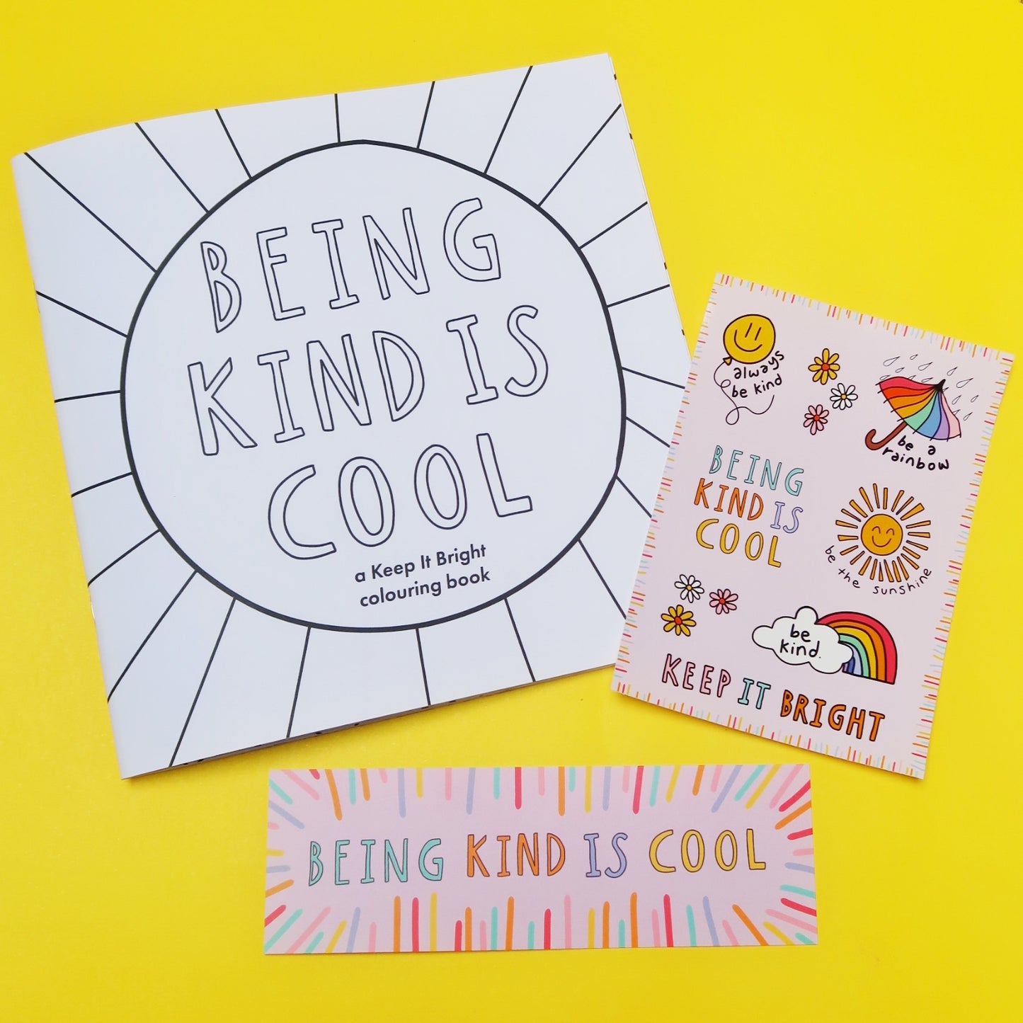 Being Kind Is Cool kids colouring book - a book about kindness - bundle