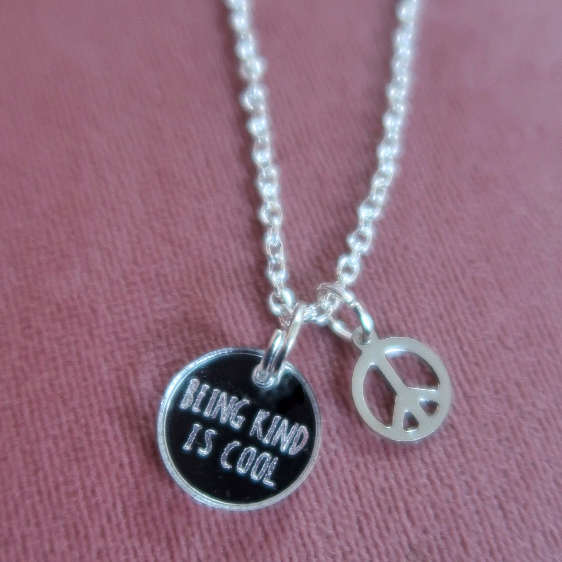 being kind is cool necklaces - silver