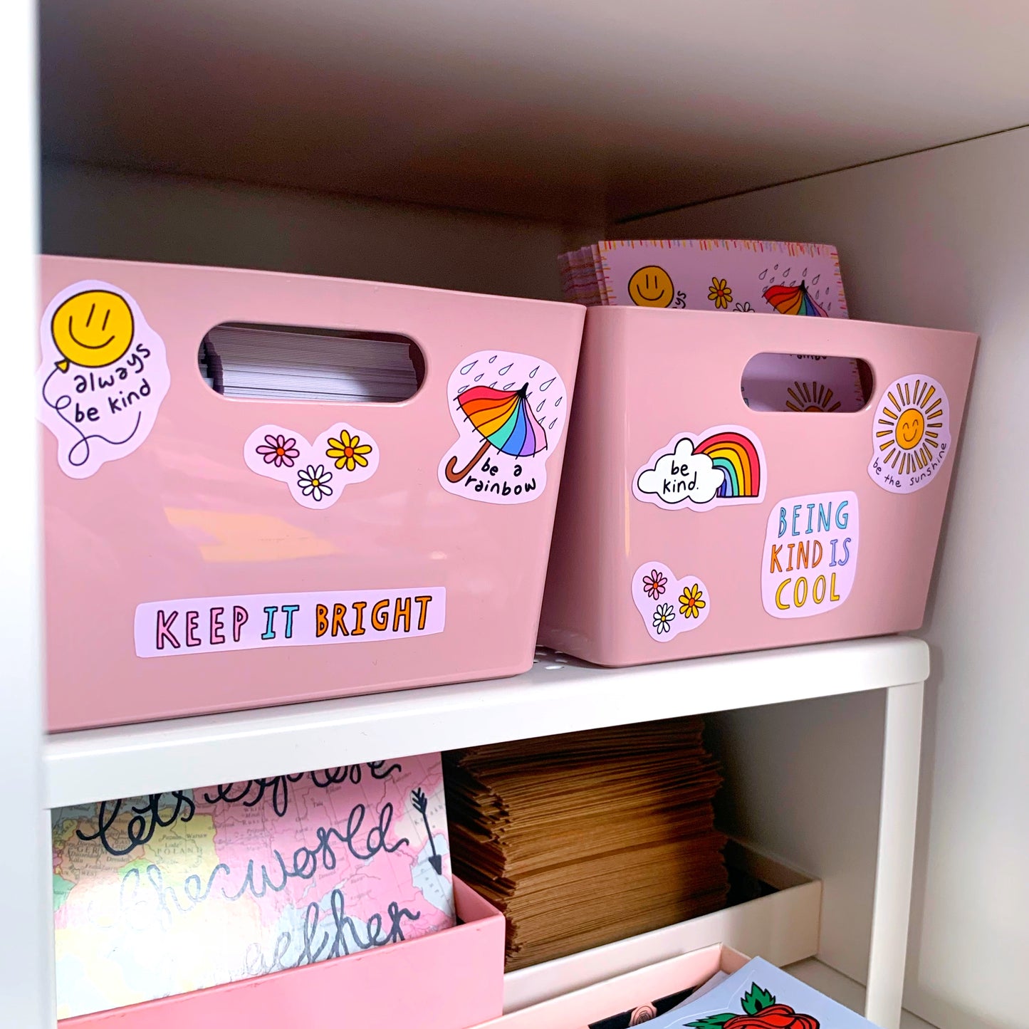 being kind is cool sticker sheet