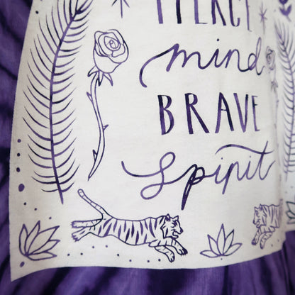 kind heart, fierce mind, brave spirit vest top - purple
