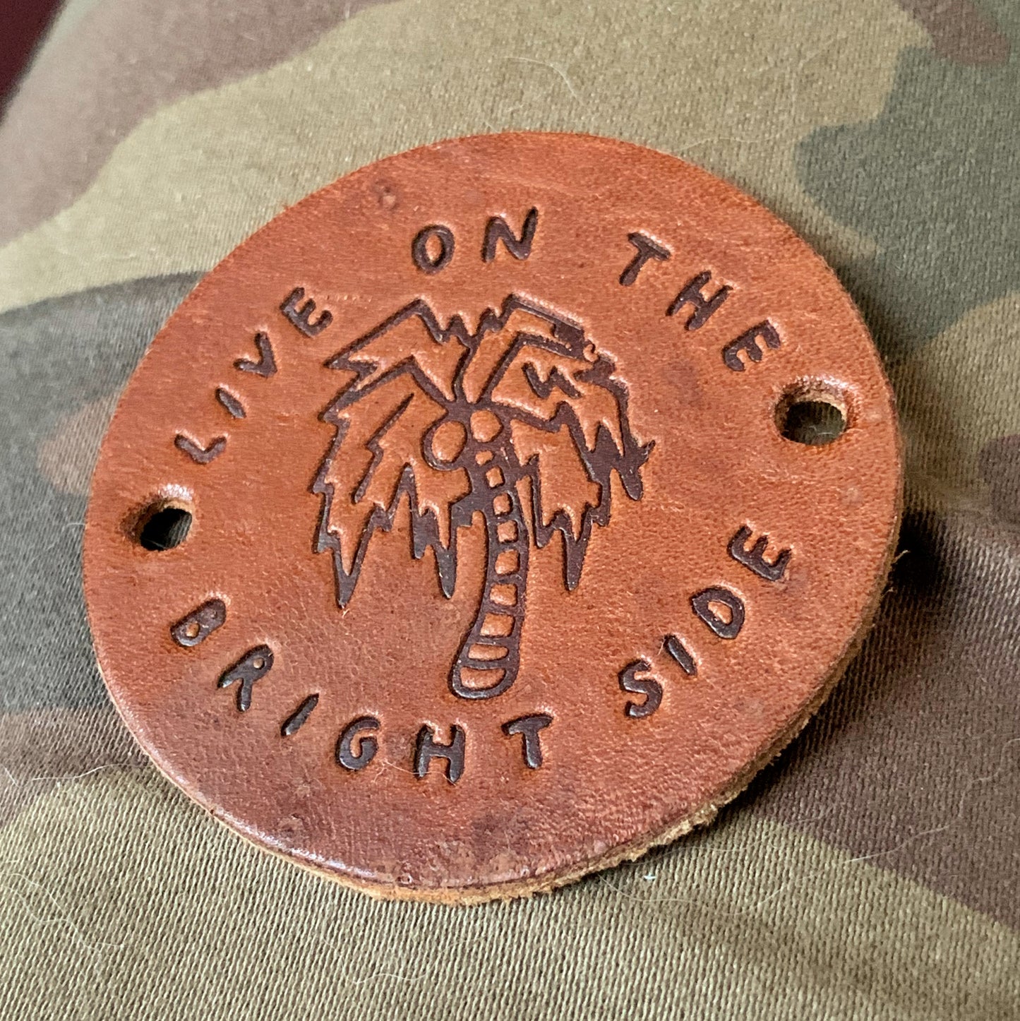FREE live on the bright side patch - leather