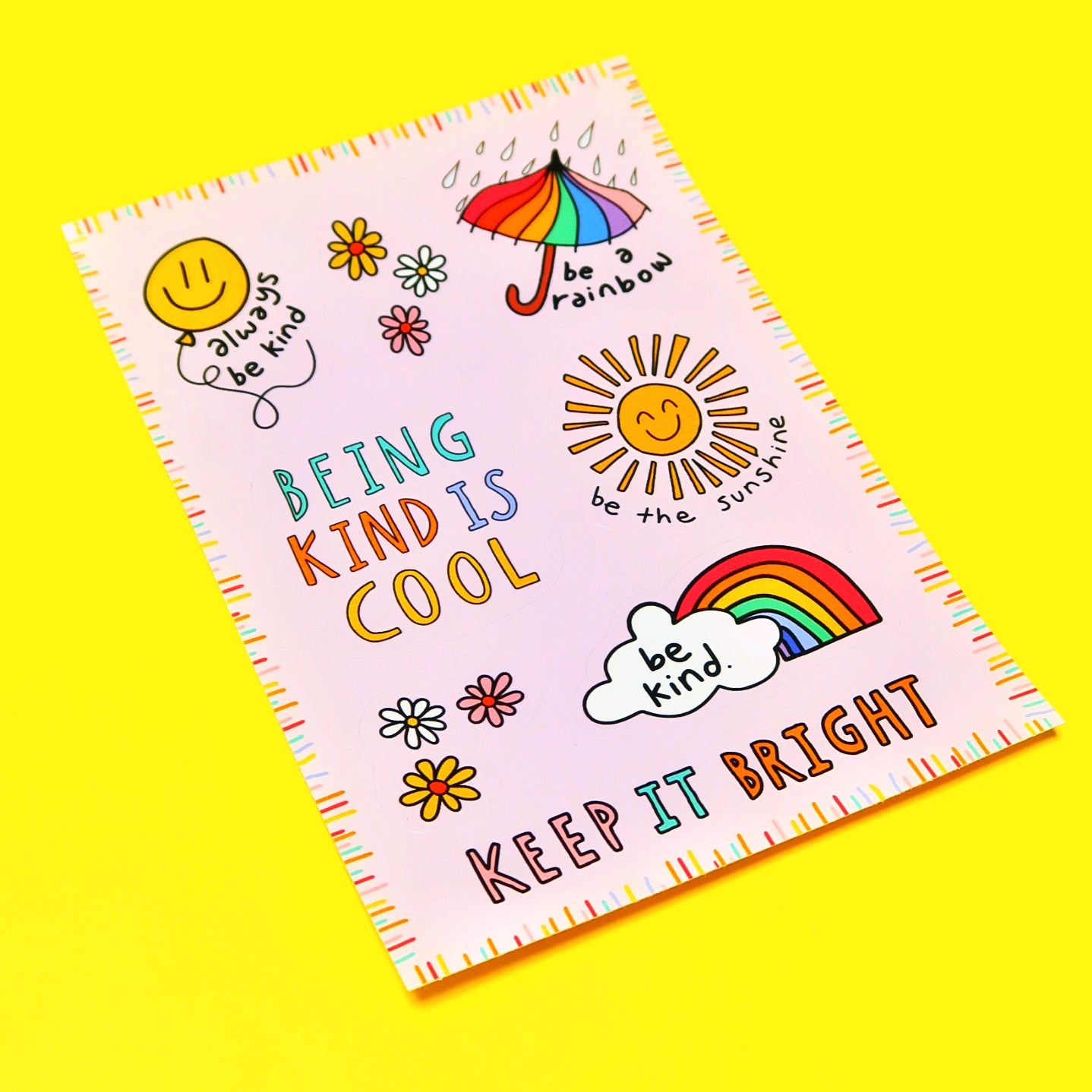 Being Kind Is Cool kids book - kindness sticker sheet