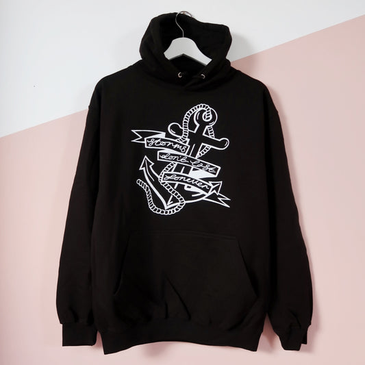 storms don't last forever hoodie - black