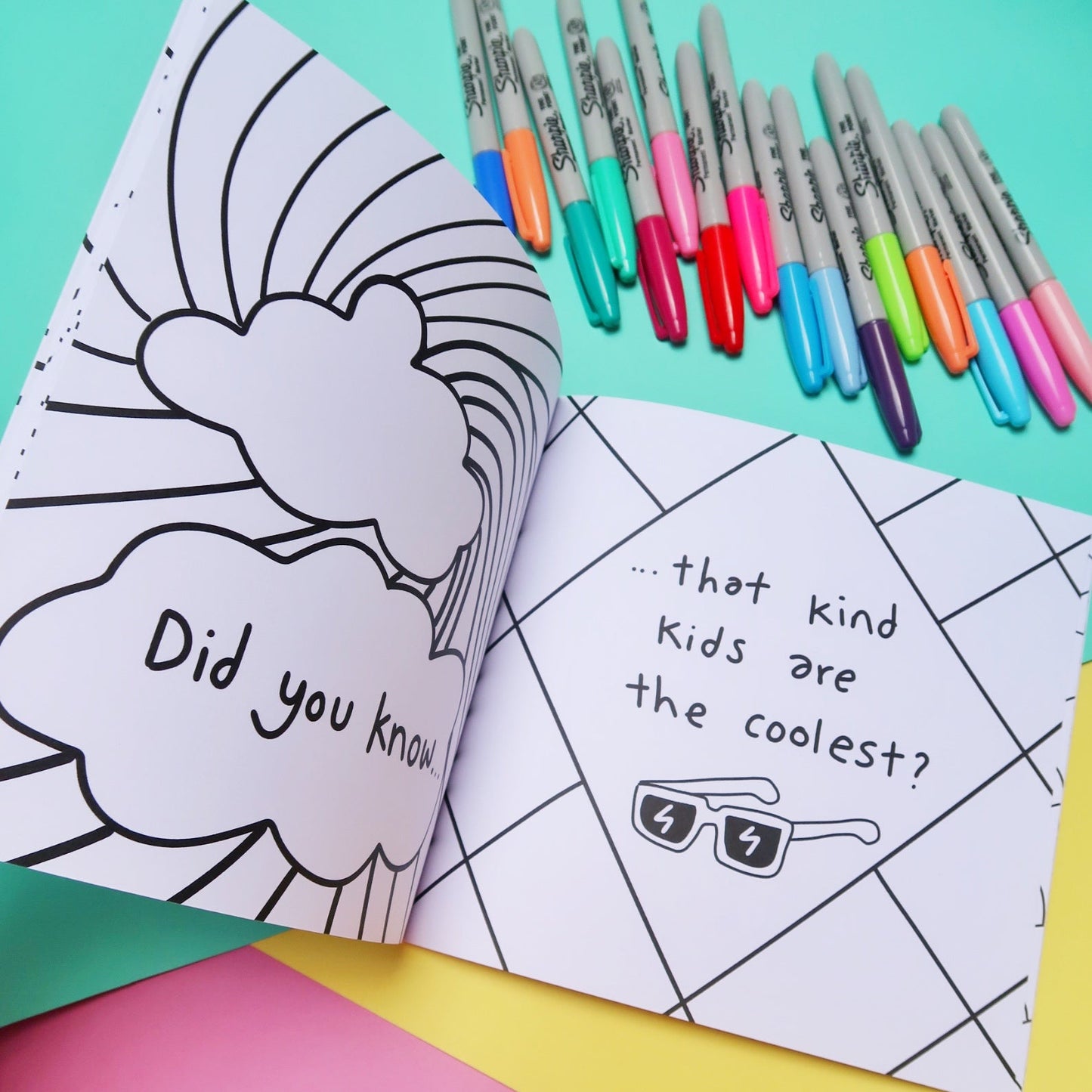 Being Kind Is Cool kids book - a book about kindness - colouring book