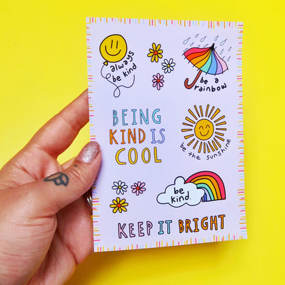 Being Kind Is Cool kids book - sticker sheet