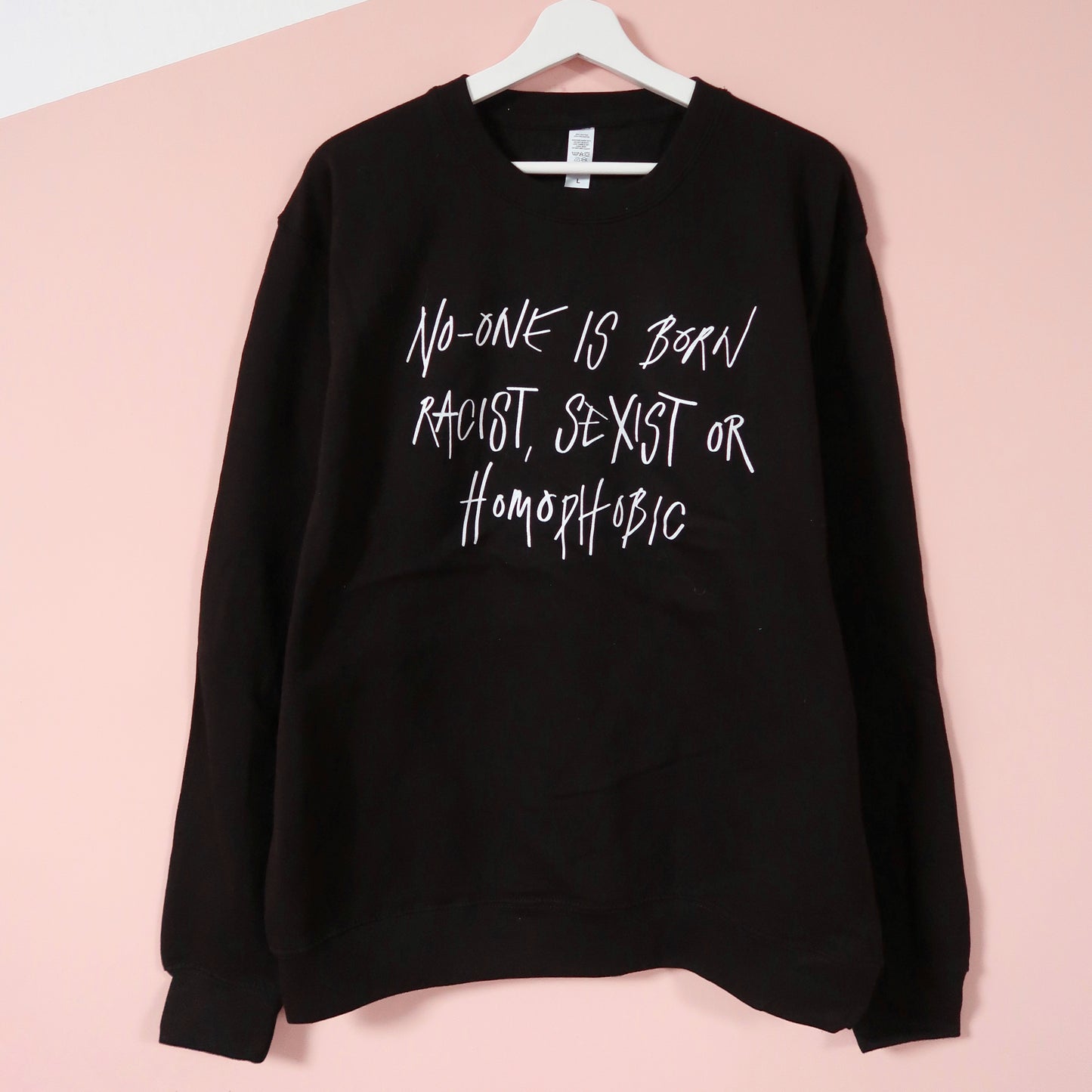 hate is taught sweatshirt - black